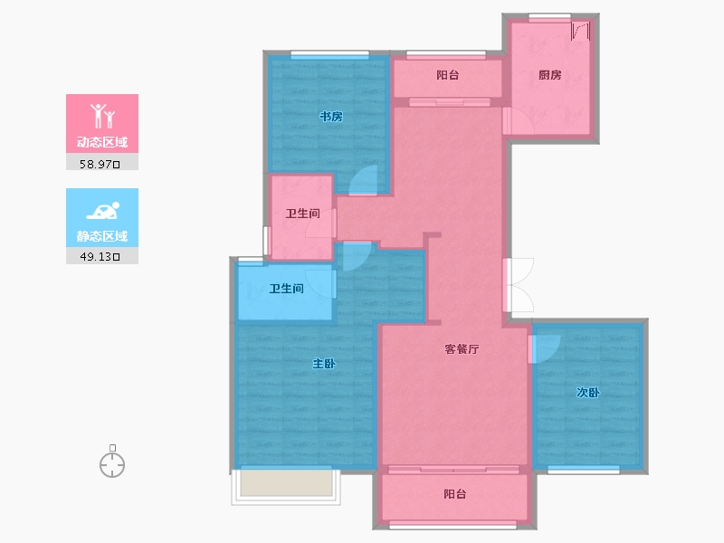 浙江省-衢州市-振兴家园-114.00-户型库-动静分区