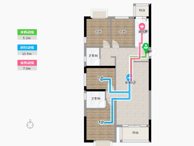 云南省-昆明市-翰文九万里-104.30-户型库-动静线