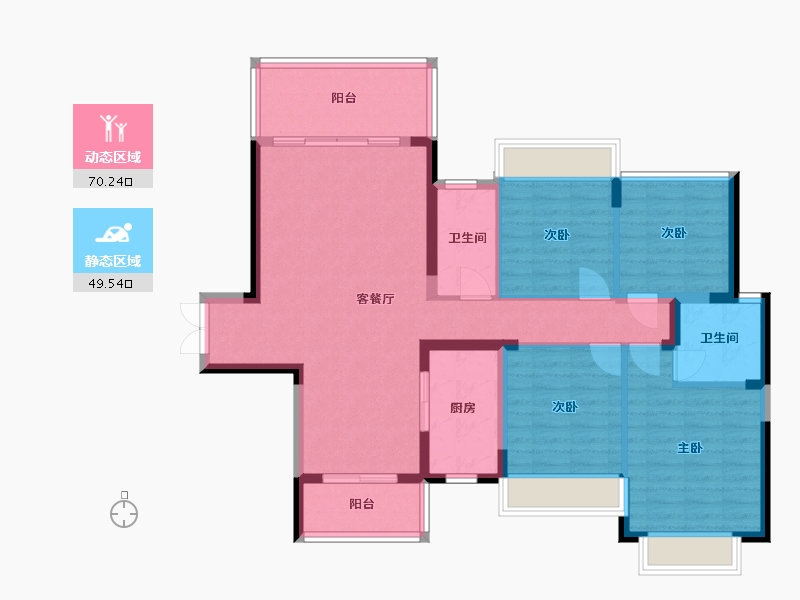 湖南省-邵阳市-新时代家园-104.00-户型库-动静分区