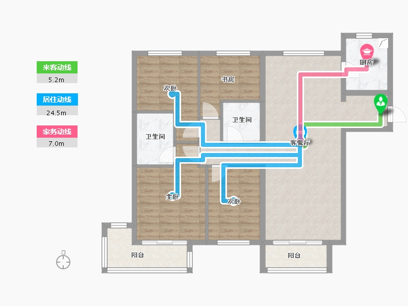 北京-北京市-领袖翡翠华庭-110.00-户型库-动静线