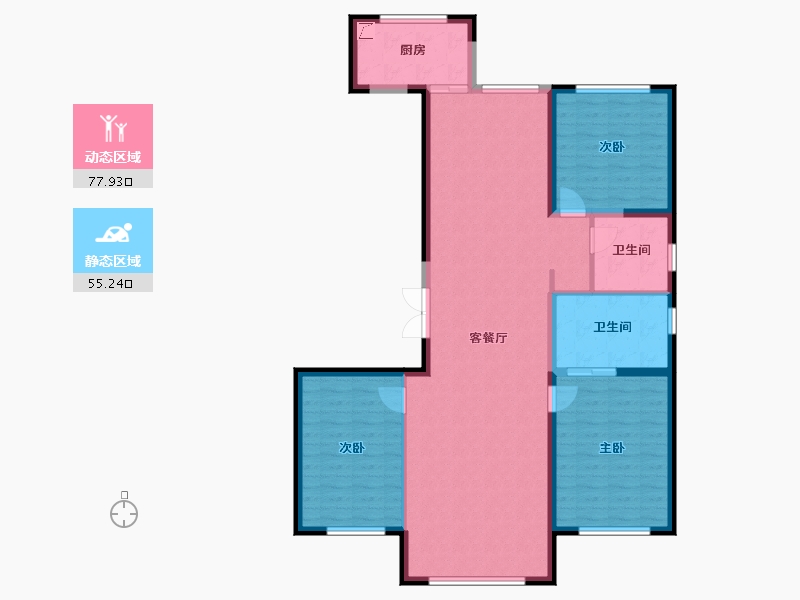 内蒙古自治区-通辽市-中兴宝典b区-131.00-户型库-动静分区