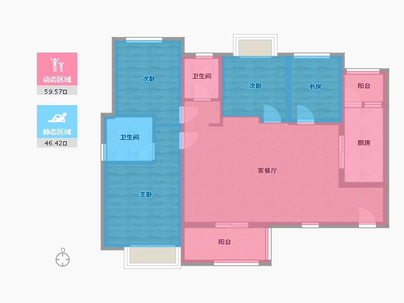 四川省-成都市-保利逸都和府-110.00-户型库-动静分区