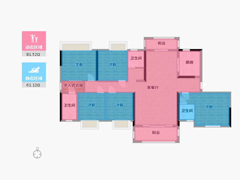 湖南省-张家界市-盛世嘉园2期-142.00-户型库-动静分区