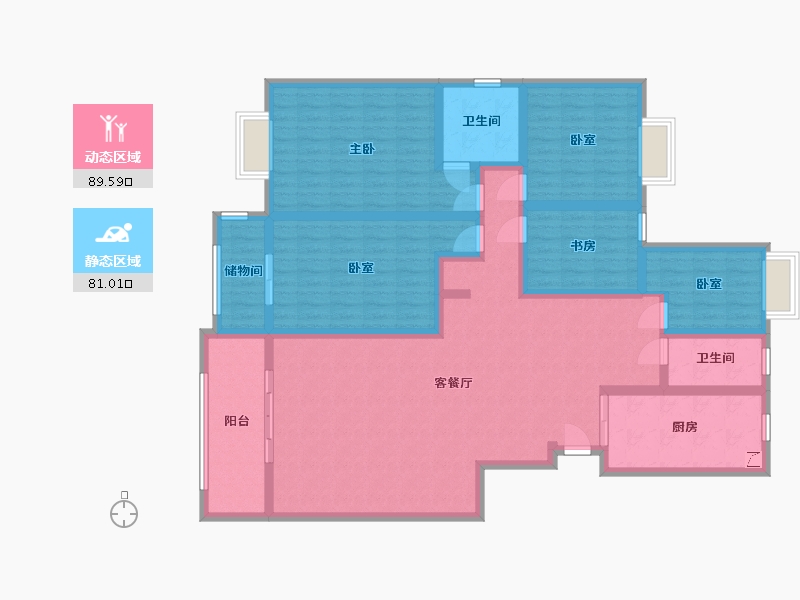 湖南省-长沙市-第四离职干部休养所-100.00-户型库-动静分区