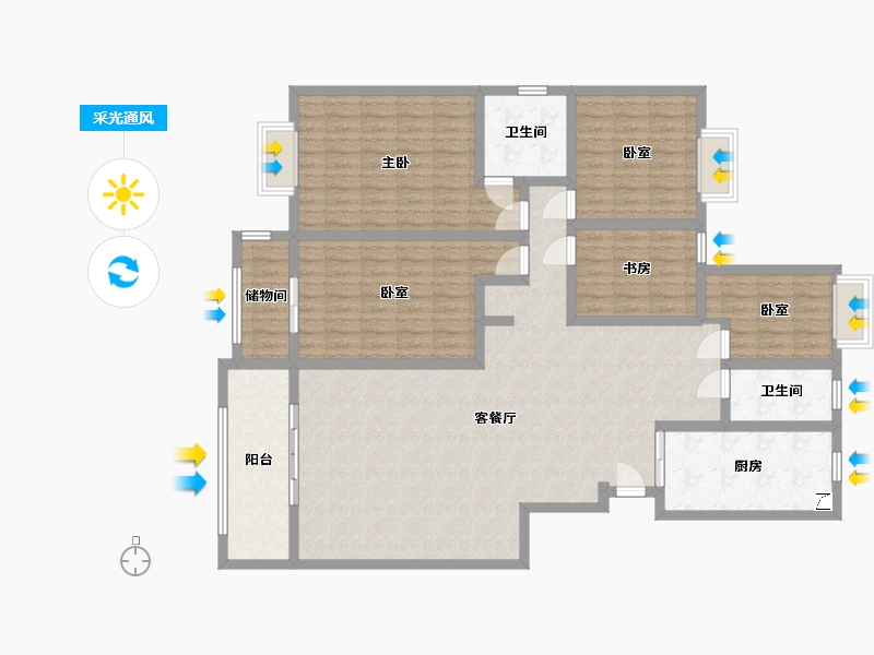 湖南省-长沙市-第四离职干部休养所-100.00-户型库-采光通风