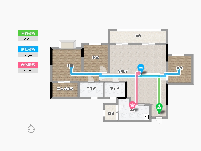 四川省-成都市-鹿溪樾府-118.00-户型库-动静线