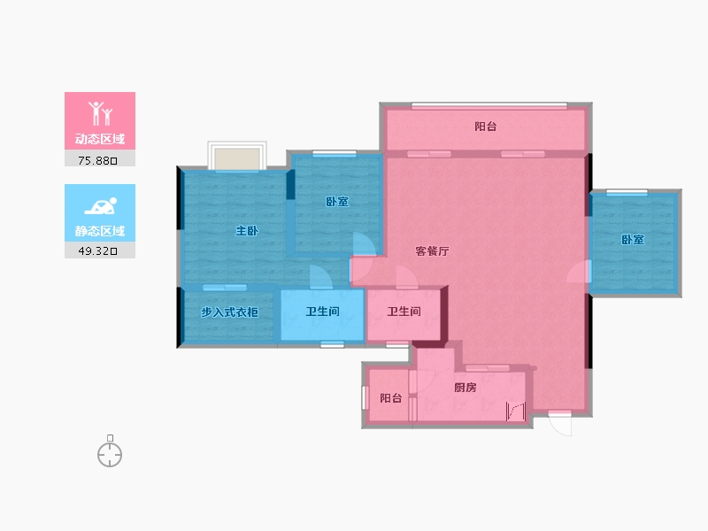 四川省-成都市-鹿溪樾府-118.00-户型库-动静分区