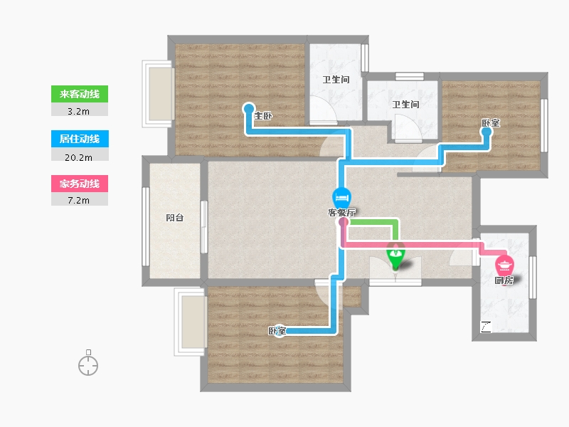 江西省-宜春市-华硕公园郡-97.85-户型库-动静线