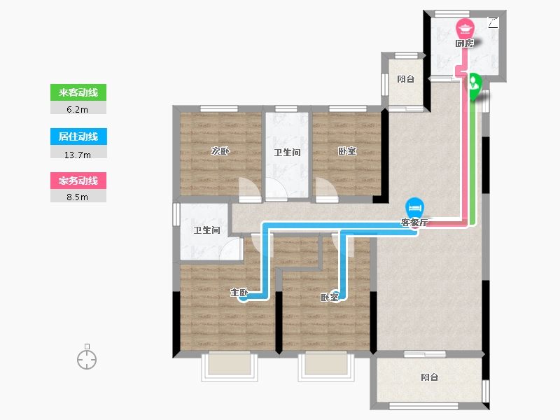 安徽省-芜湖市-和顺·阳光城市-100.00-户型库-动静线