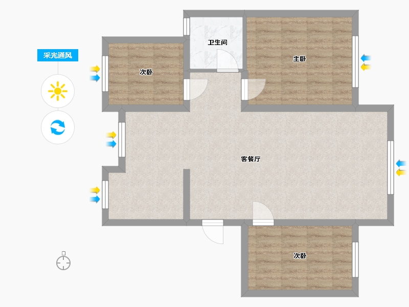 山东省-威海市-泉和新城-78.00-户型库-采光通风