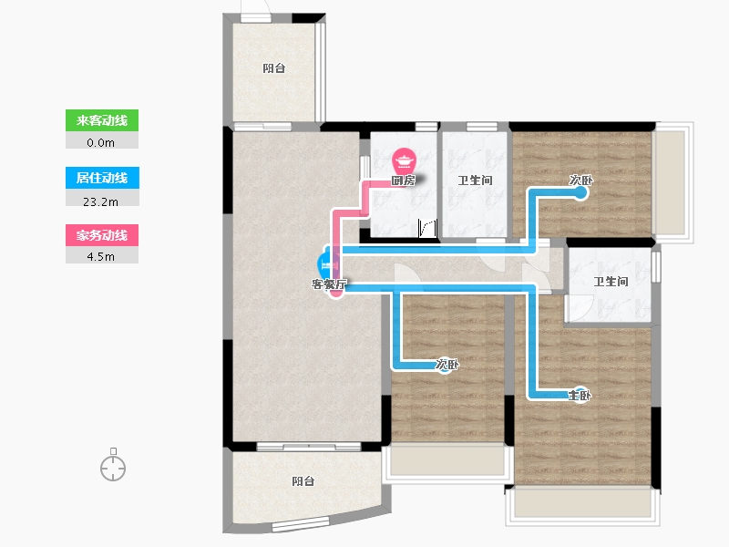 广东省-肇庆市-碧桂园豪布斯卡-117.00-户型库-动静线