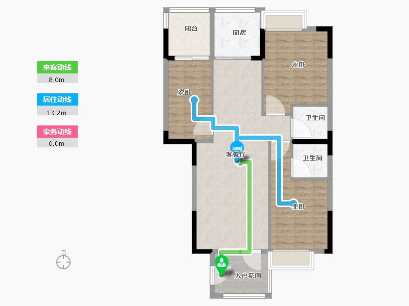 广东省-潮州市-锦盛花园-96.00-户型库-动静线