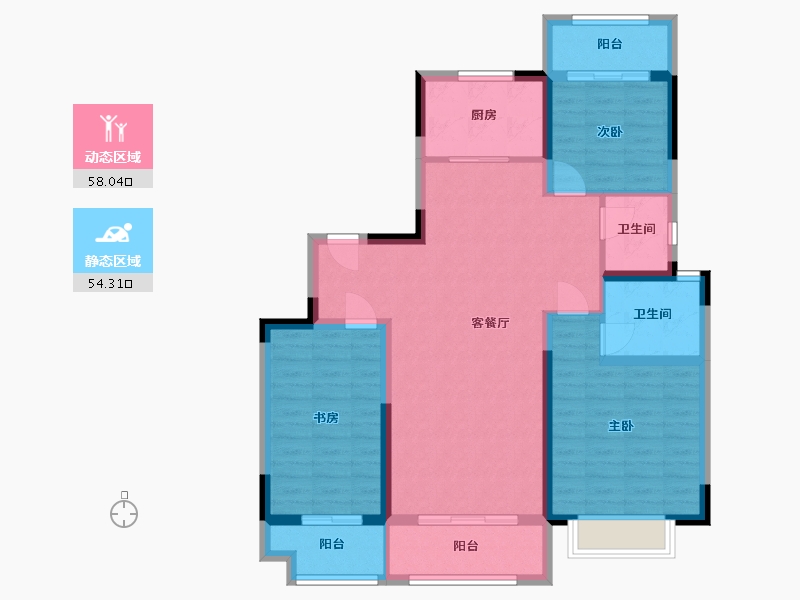 山东省-济南市-静悦府-115.00-户型库-动静分区