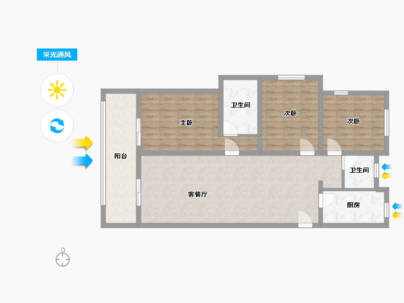 河南省-焦作市-东方今典-109.00-户型库-采光通风