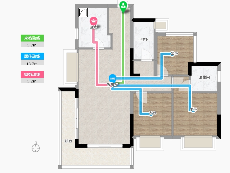 四川省-南充市-碧桂园·原树缇香-107.00-户型库-动静线