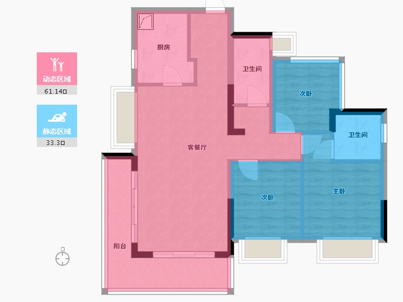 四川省-南充市-碧桂园·原树缇香-107.00-户型库-动静分区