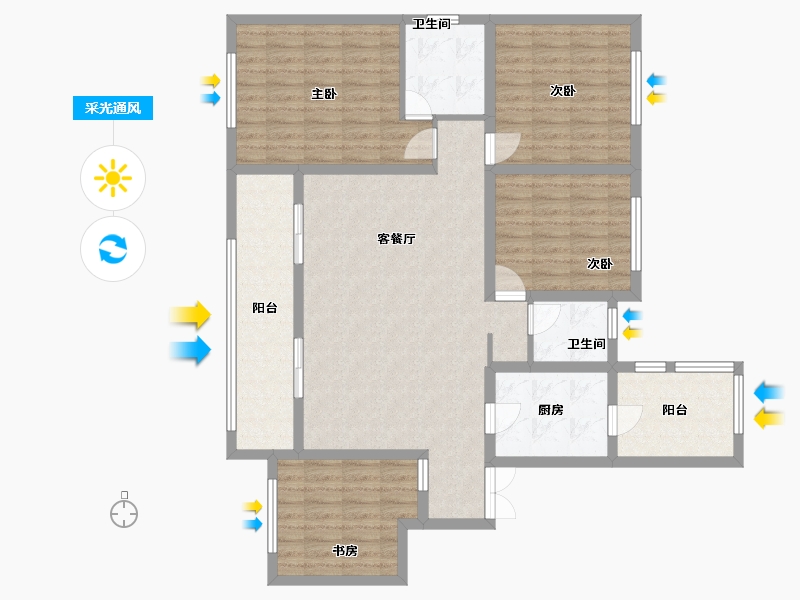 四川省-巴中市-南江麓府-112.20-户型库-采光通风