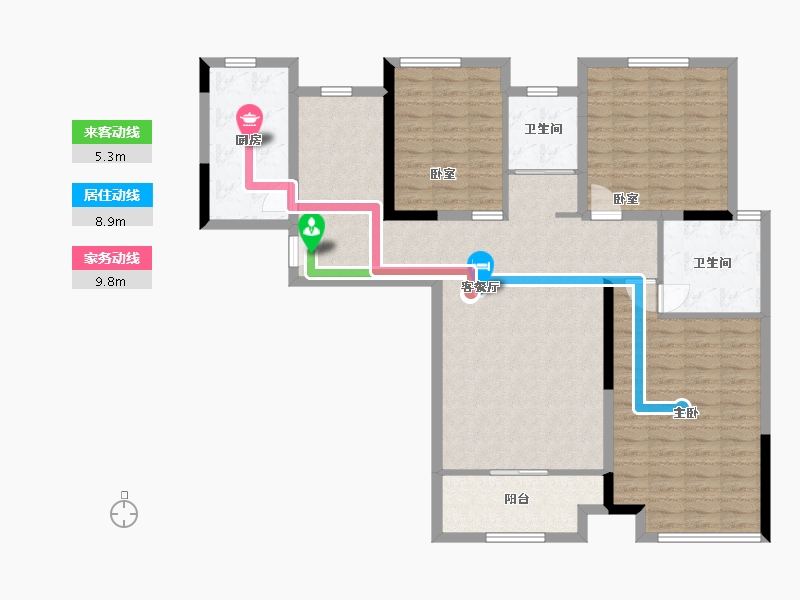 河南省-郑州市-百炉屯小区-120.00-户型库-动静线