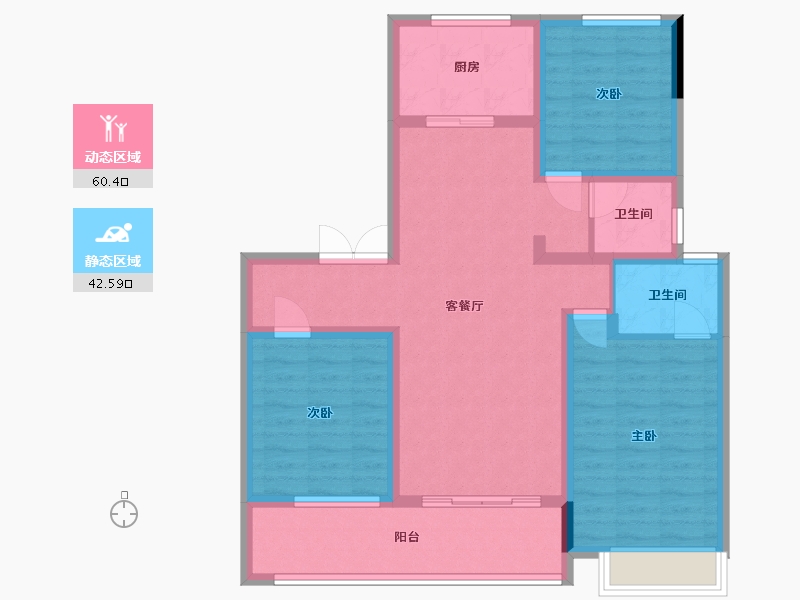 安徽省-六安市-舒城万达-123.00-户型库-动静分区