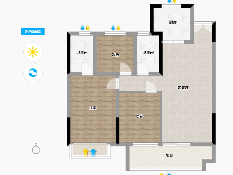 安徽省-六安市-舒城万达-116.00-户型库-采光通风