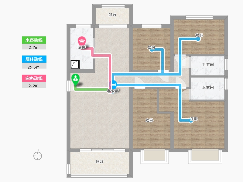 山西省-忻州市-碧桂园-108.00-户型库-动静线