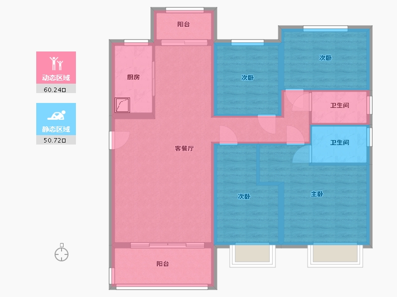 山西省-忻州市-碧桂园-108.00-户型库-动静分区