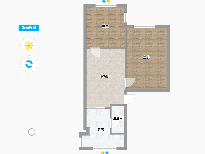 四川省-成都市-华成苑-50.00-户型库-采光通风