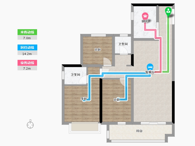 安徽省-六安市-舒城万达-127.00-户型库-动静线