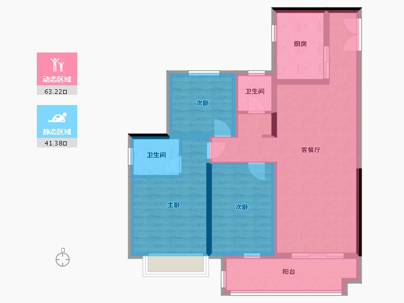 安徽省-六安市-舒城万达-127.00-户型库-动静分区