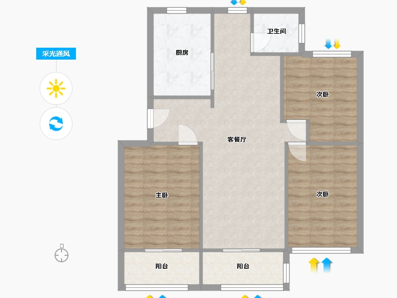 湖北省-武汉市-湖北省疾病中心宿舍楼32-94.00-户型库-采光通风