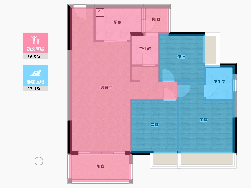 广东省-惠州市-建业华府-115.00-户型库-动静分区