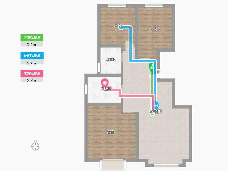 新疆维吾尔自治区-乌鲁木齐市-汇润城-80.00-户型库-动静线