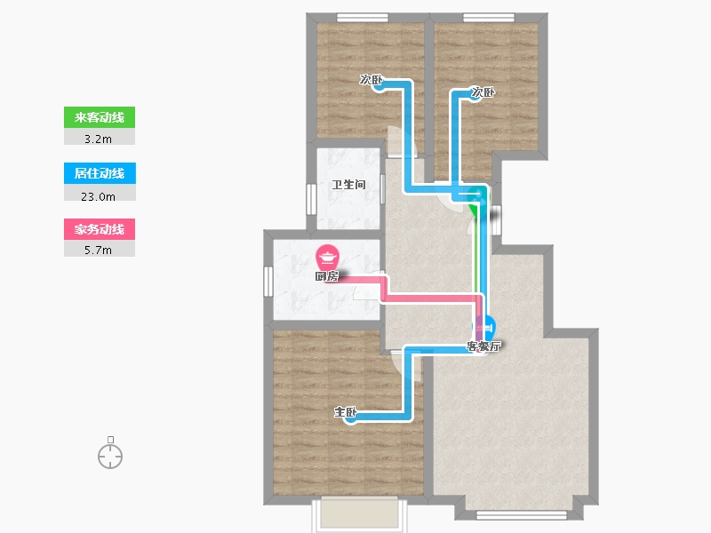 新疆维吾尔自治区-乌鲁木齐市-汇润城-80.00-户型库-动静线