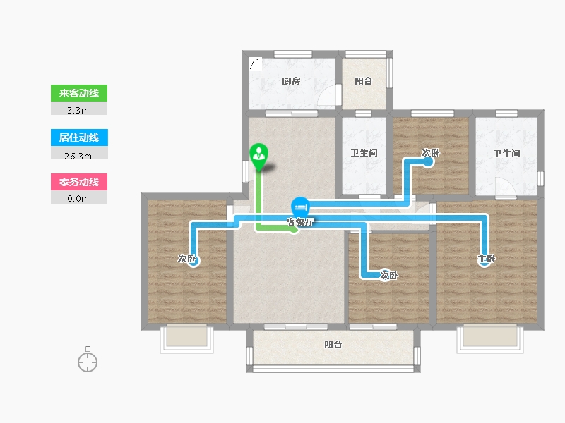 江苏省-淮安市-清和园-113.00-户型库-动静线