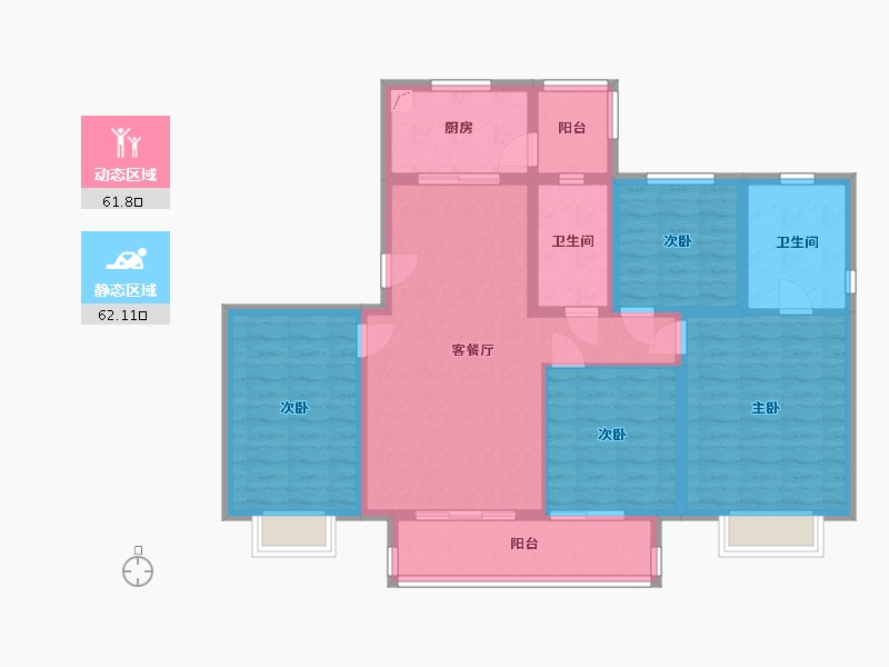 江苏省-淮安市-清和园-113.00-户型库-动静分区