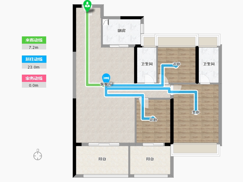 湖北省-恩施土家族苗族自治州-利川碧桂园-116.00-户型库-动静线