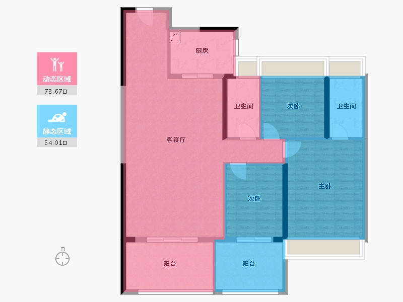 湖北省-恩施土家族苗族自治州-利川碧桂园-116.00-户型库-动静分区