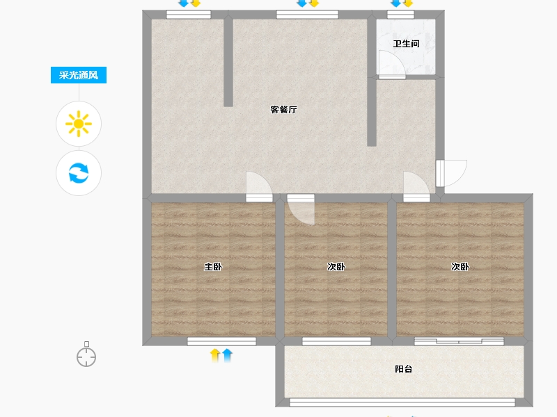 山东省-菏泽市-尧都新城-100.00-户型库-采光通风