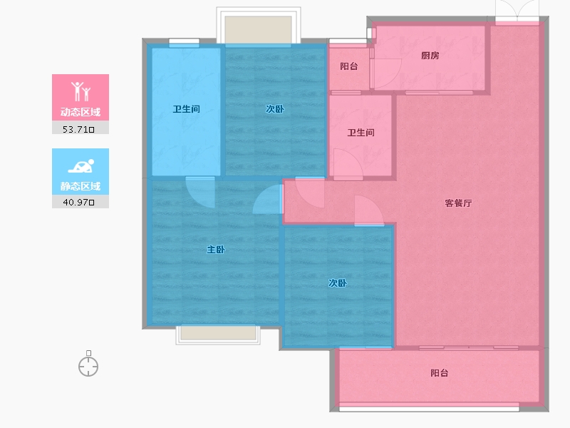 湖北省-武汉市-龙湖春江彼岸-115.00-户型库-动静分区