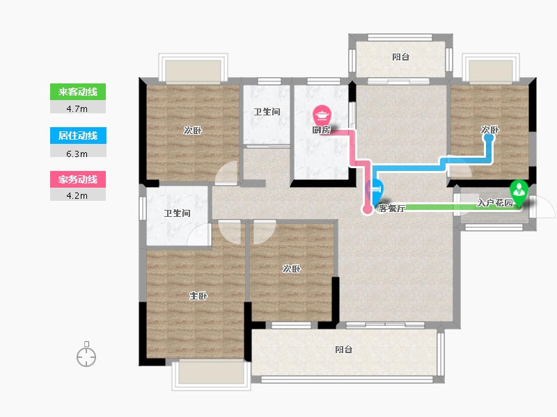 湖南省-永州市-森林壹品-128.59-户型库-动静线