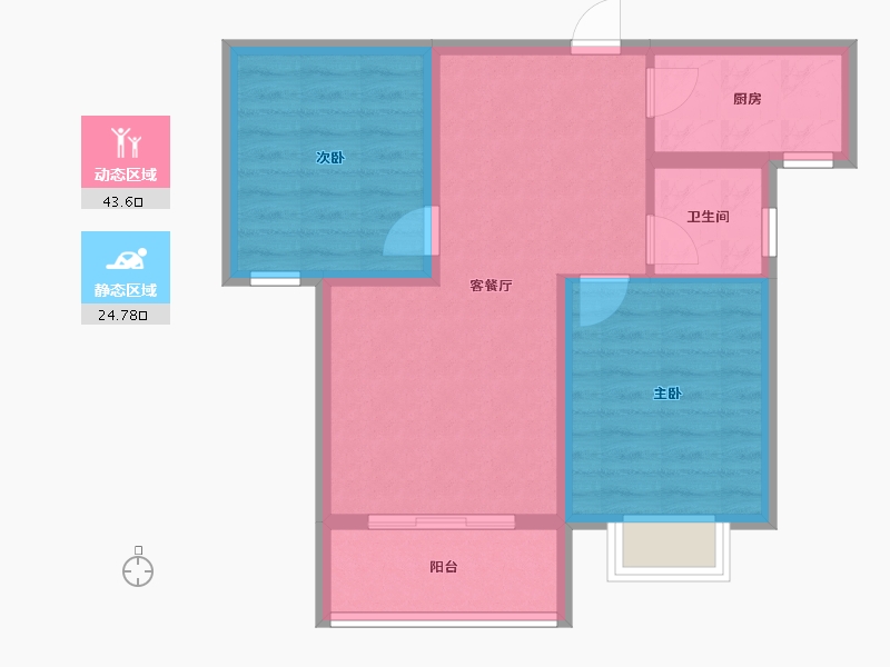 陕西省-宝鸡市-锦悦府-90.00-户型库-动静分区