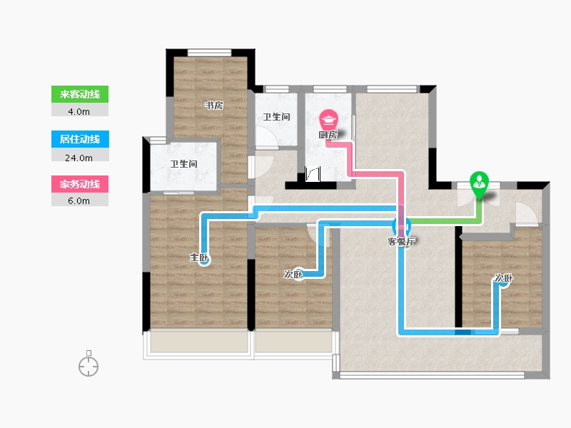 山东省-济南市-越秀麓段府-110.00-户型库-动静线