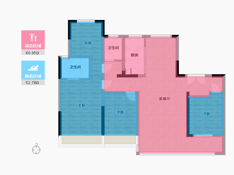 山东省-济南市-越秀麓段府-110.00-户型库-动静分区