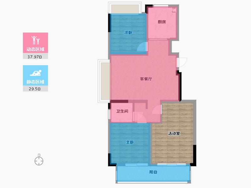 安徽省-蚌埠市-融创·山水宸院-84.00-户型库-动静分区