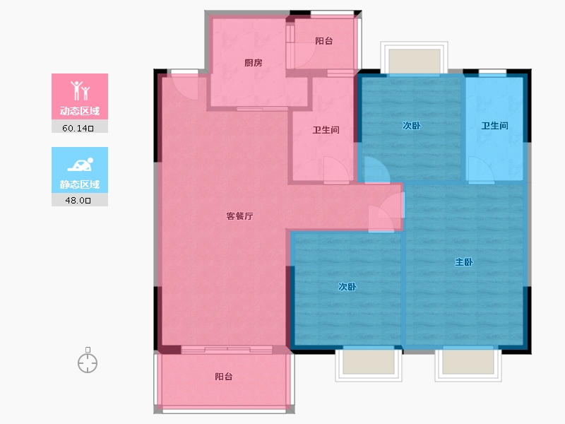 河南省-驻马店市-大地丽都-98.00-户型库-动静分区