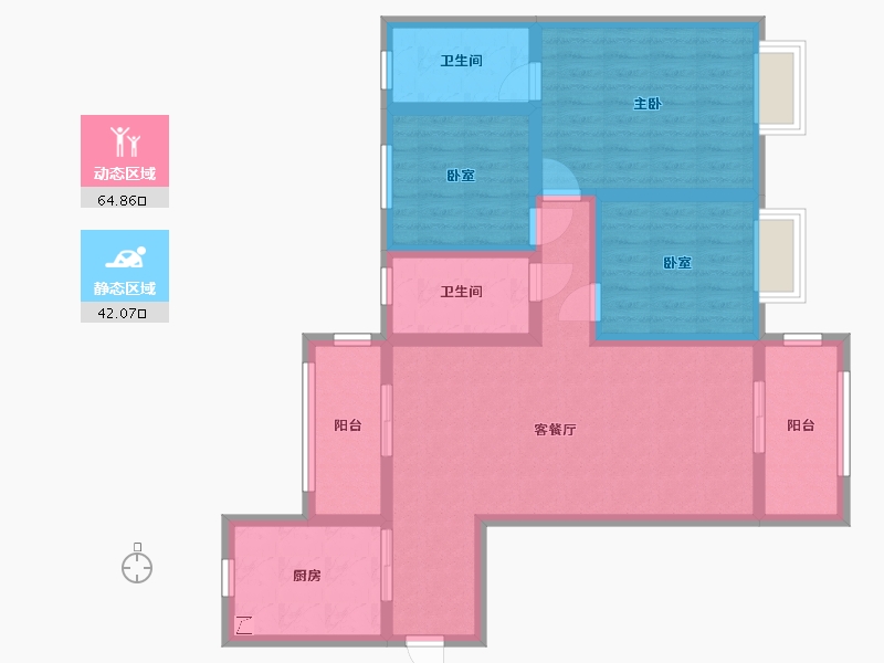 河北省-廊坊市-港中旅海泉湾-120.00-户型库-动静分区