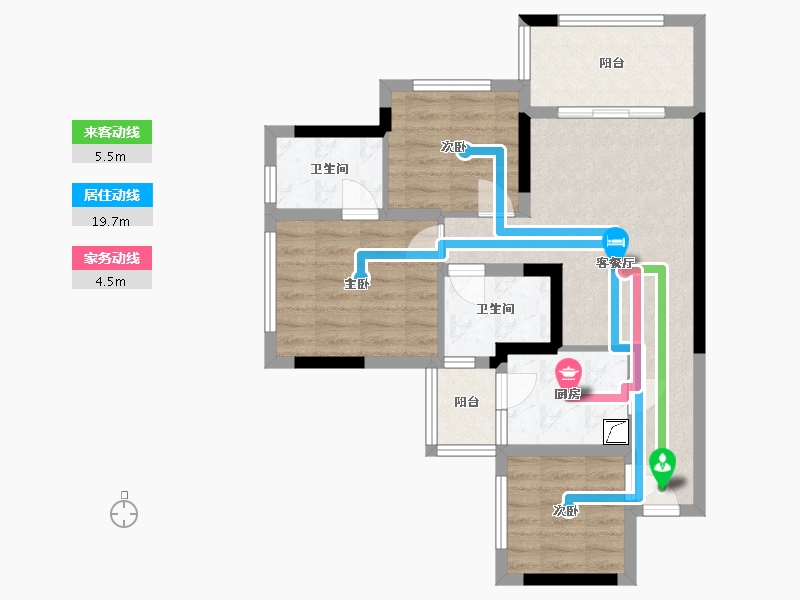 四川省-南充市-阳光江山公园城-72.00-户型库-动静线