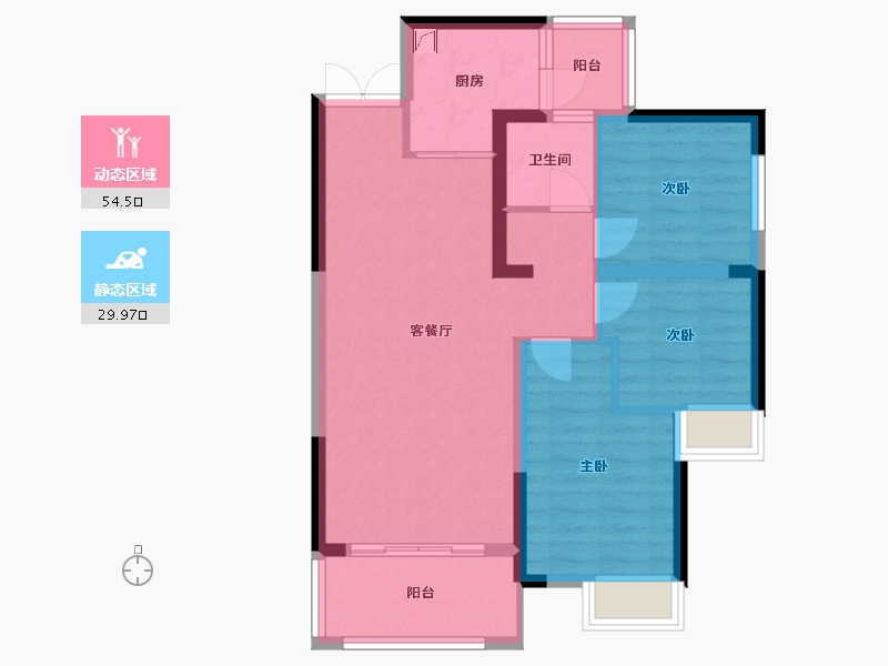 贵州省-贵阳市-银海元隆熙府-76.87-户型库-动静分区