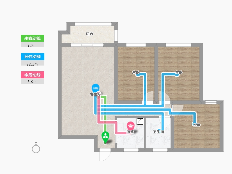 湖南省-长沙市-澳海澜庭-84.90-户型库-动静线