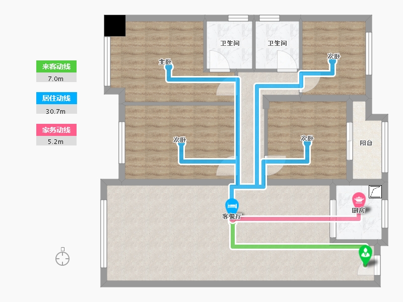 福建省-泉州市-中骏御金台-110.00-户型库-动静线